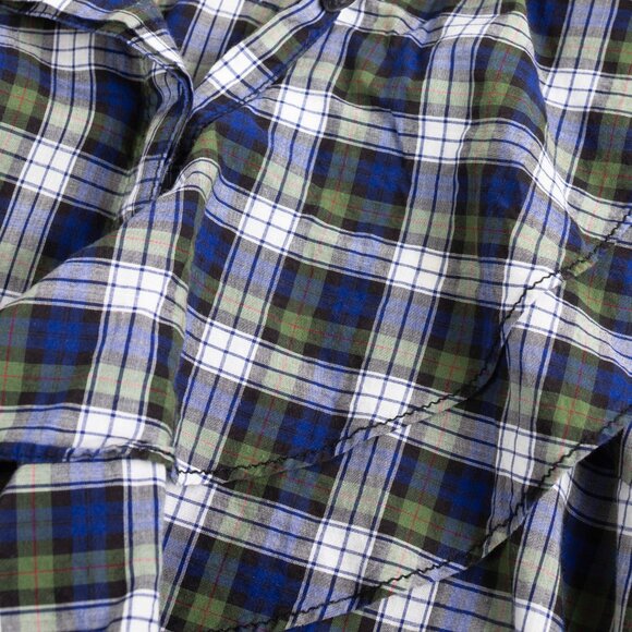 Tory Burch Tartan Plaid Button Down Ruffle Shirt - Size 12 - Picture 12 of 13